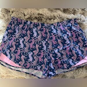 LILLY PULITZER OCEAN TRAIL SHORTS EUC L OYSTER BAY NAVY CATWALK